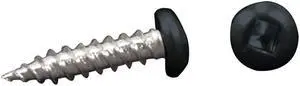 AP PRODUCTS 0162DP0WHT AP Products 012-PSQ500 BL 8 X 1 Black Finish #8 Pan Head Screw, 1" / Pack of 500