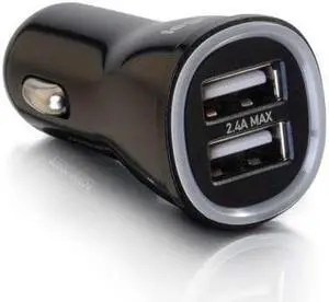 C2G 21070 2 PORT USB CAR CHARGER 5V 2.4A SMART IC