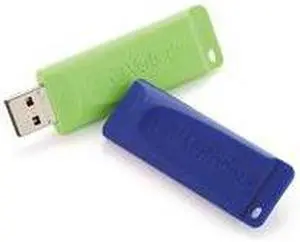 VERBATIM 99812 Verbatim 64GB StoreNGo USB Flash Drive (2 Pack) (Blue  Green)