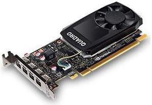 PNY VCQP1000-PB  NVIDIA Quadro P1000 4GB GDDR5 4Mini DisplayPorts PCI-Express Video Card