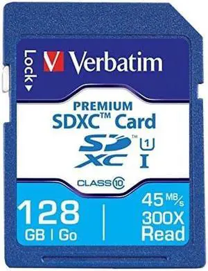 VERBATIM 44025 128GB PREM SDXC MEM CARD UHS-I CLASS 10