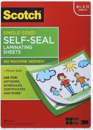 3M LS854SS-10 10PK SGL SIDED LAMINATING SHT 9X12IN