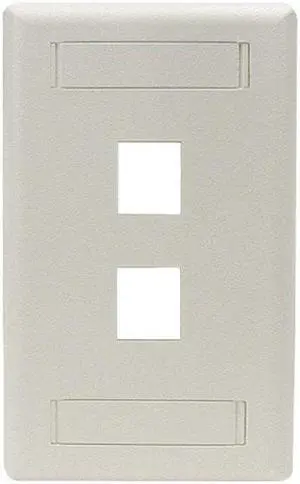 BLACK BOX CORPORATION WPT462 GIGASTATION2 WALLPLATE, 2-PORT SINGLE-GA