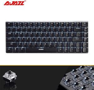 UrChoiceLtd® Ajazz Geek AK33 Backlit Usb Wired Gaming Mechanical Keyboard Blue Black Switches for Office, Typists and Play Games (Black Switch, Black)