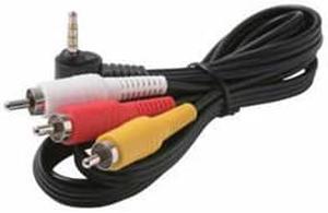 Steren ST-255-219 6' 3.5mm to 3-RCA Camcorder Cable