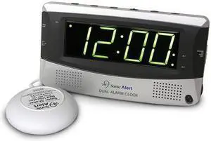 Sonic Bomb SA-SBD375SS Dual Alarm Clock w/ Bed Shaker