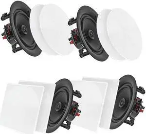 PYLE HOME PDICBT256 5.25 Bluetooth(R) Ceiling Wall Speakers 4 pk