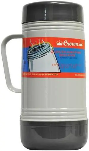 Royal Crown FT-10 Glass Vacuum Food Thermos (1.0 Liter)
