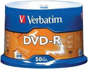 Verbatim(R) 95101 4.7GB DVD-Rs (50-ct Spindle)