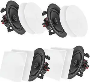 PYLE HOME PDICBT266 6.5" Bluetooth(R) Ceiling/Wall Speakers, 4 pk