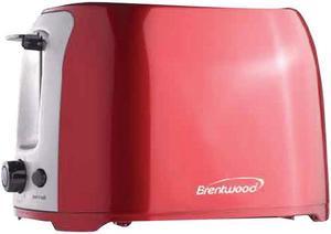 Brentwood TS-292R Red and Stainless Steel 2 Slice Cool Touch Toaster