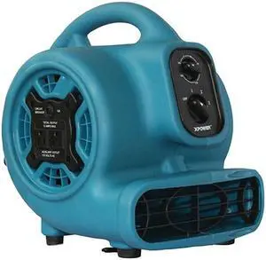 XPOWER P-230AT P-230AT 1/5 HP 800 CFM 3-Speed Mini Air Mover/Floor Dryer/Utility Blower Fan with Timer and Power Outle