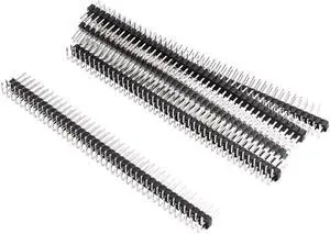 5Pcs 2.54mm Pitch 40-Pin Double Row Right Angle Connector Pin Header Strip