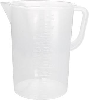 Clear White Plastic Graduated Measuring Cup 5000ml Capacity with Handle