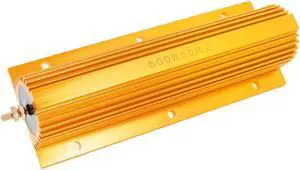 A13091300ux1141 500W 50 Ohm Resistance 5% Gold Tone Aluminum Case Wirewound Resistor, 2.76" Width, 7.87" Length