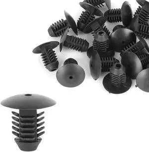 20pcs 12mm Hole Dia Plastic Bolt Rivets Fastener Fender Bumper Retainer Clips Black for Car
