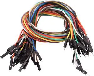 40Pcs Female to Male 1P Jumper Wire Ribbon Cable Pi Pic Breadboard DIY 40cm Long