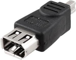 Unique Bargains Firewire IEEE 1394 6 Pin Female to 4 Pin Male F/M Jack Adapter