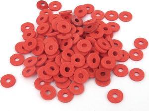2mmx6mmx1mm Fiber Motherboard Insulating Washers Insulation Spacer Red 100pcs