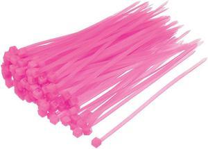 Cable Zip Ties 100mmx2.5mm Self-Locking Nylon Tie Wraps Pink 300pcs