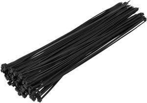 Cable Zip Ties 200mmx2.5mm Multi-Purpose Nylon Tie Wraps Black 200pcs