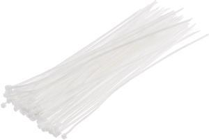 Cable Zip Ties 200mmx2.5mm Multi-Purpose Nylon Tie Wraps White 200pcs