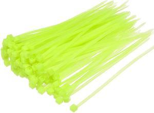 Cable Zip Ties 100mmx2.5mm Self-Locking Nylon Tie Wraps Fluorescent Green 300pcs