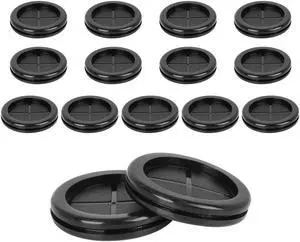 15pcs 50mm Rubber Grommet Eyelet Ring Gasket Double Side O Ring Electric Cable Protector Black for Car