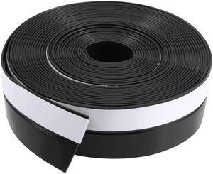 25mm Width 5M Long Self Adhesive Weather Stripping Frameless Door Bottom Seal for Doors and Windows (Black)