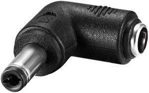 DC Power Connector 90 Degree Right Angle 5.5mm x 2.5mm Male to 5.5mm x 2.1mm Female Coupler Adapter Converter 15Pcs
