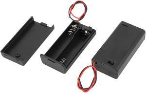 2pcs Plastic Battery Holder Case w ON/OFF Switch for 2 x AA Batteries