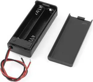 Batteries Holder Case Box w Switch w Cover for 2 x 1.5V AAA Battery
