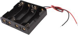 Wired Connector 4 x 1.5V AA Battery Holder Plastic Case Storage Box Container Organizer Adapter