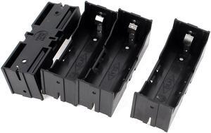 Plastic Single 26650 Battery Holder Case Storage Box 4Pcs Black