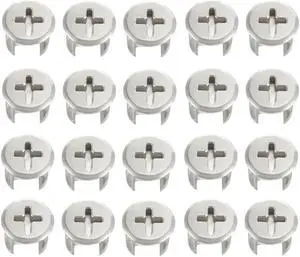 20 Pcs Furniture Connecter Cam Lock Fittings 13mm x 11mm for Cabinet Drawer Dresser and Wardrobe Furniture Panel Connecting