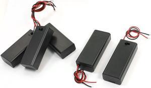5 PCS Black Shell 2 x 1.5V AAA Battery Holder Case Container Cell Box