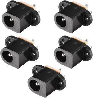 DC-017 5.5mmx2.0mm DC Power Jack Socket 3 Pin Female Panel Mount Connector 5pcs