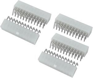 5 x White Plastic Module PSU 24 Pins Plug Terminal ATX Connector Adapter