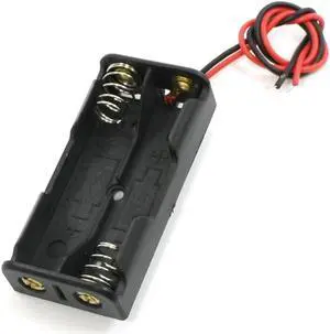 Black Battery Storage Case Holder for 2x1.5VAAA Batteries