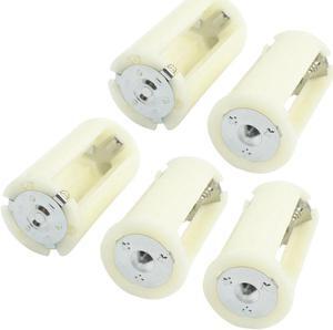 5 Pcs Parallel Connection 3x 1.5V AA Battery Holder Case Box White