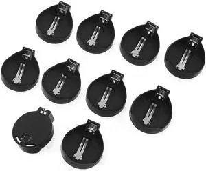 a13102800ux0447 3V CR2032/ CR2025 Cell Battery Adapter Black Silver Tone (Pack of 10)