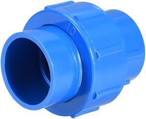 40mm X 40mm PVC Pipe Fitting Union Solvent Socket Quick Connector Blue