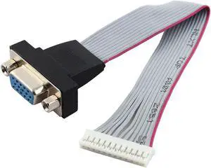 Unique Bargains VGA 15 Terminal HD15 Female to 12 Terminal Power Cable Convertor