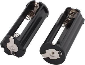 2Pcs Black Battery Holder for 3 x 1.5V AAA Batteries Flashlight Torch