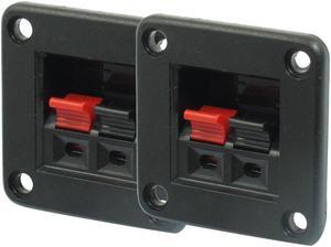 Audio Cable Wire Push in Jack Socket 2 Position Speaker Terminal Block 2 Pcs