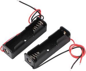 2pcs Spring Clip Black Plastic 1 x 1.5V AA Battery Case Holder