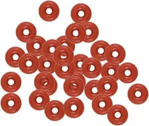 Silicone O-Ring, 4mm OD, 1mm ID, 1.5mm Width, VMQ Seal Rings Gasket, Red, Pack of 30