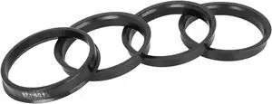 4pcs Plastic 67.1mm OD to 60.1mm ID Car Hub Centric Rings Wheel Bore Center Spacer Hub Rings Black