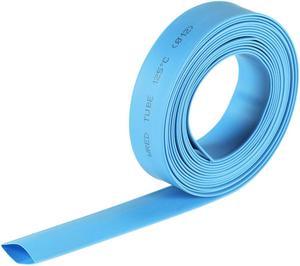 Heat Shink Tubing, 1/2"(12mm) Dia 20mm Flat Width 2:1 Ratio Shrinkable Tube Cable Sleeve 10ft - Blue