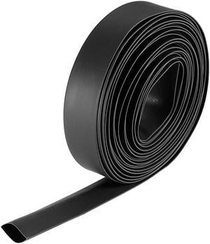 Heat Shink Tubing, 14mm Dia 23mm Flat Width 2:1 Ratio Shrinkable Tube Cable Sleeve 7m - Black